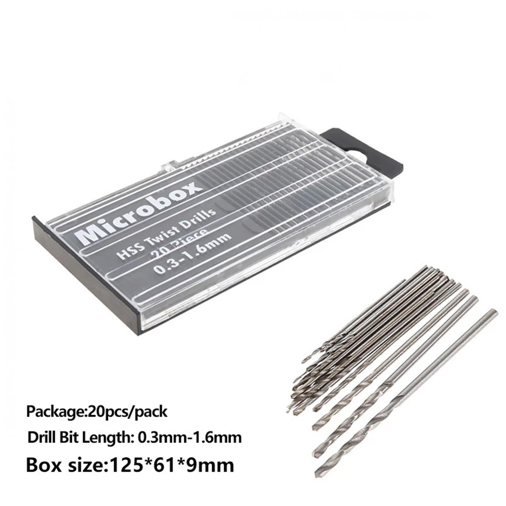 20Pcs Drill Bits For Precision - Electronics Repair Hobby ulasan dan harga