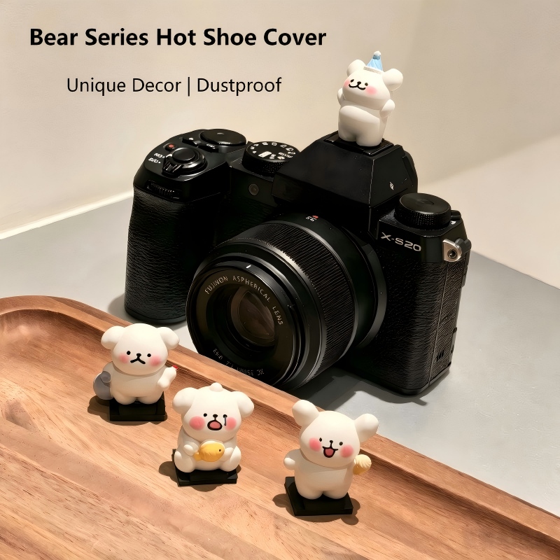 Cute Bear Camera Hot Shoe Cap, - Sony Camera Zv-E10 ulasan dan harga